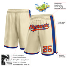 Load image into Gallery viewer, Custom Cream Orange-Royal Authentic Basketball Shorts