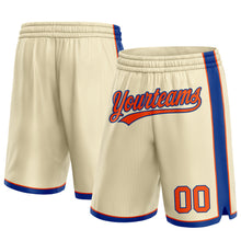 Load image into Gallery viewer, Custom Cream Orange-Royal Authentic Basketball Shorts