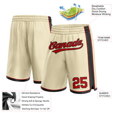 Load image into Gallery viewer, Custom Cream Red-Black Authentic Basketball Shorts