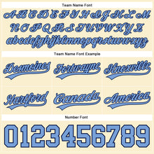 Load image into Gallery viewer, Custom Cream Light Blue-Navy Authentic Basketball Shorts