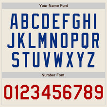 Load image into Gallery viewer, Custom Cream Royal Pinstripe Red-White Authentic Baseball Jersey