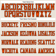 Load image into Gallery viewer, Custom Cream Orange-Black Mesh Authentic Football Jersey