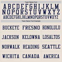 Load image into Gallery viewer, Custom Cream Orange-Navy Mesh Authentic Football Jersey