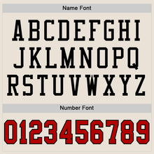 Load image into Gallery viewer, Custom Cream Red-Black Mesh Authentic Football Jersey