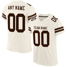Load image into Gallery viewer, Custom Cream Brown Mesh Authentic Football Jersey
