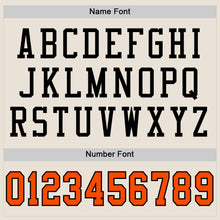 Load image into Gallery viewer, Custom Cream Orange-Black Mesh Authentic Football Jersey