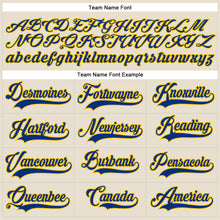 Load image into Gallery viewer, Custom Cream Royal-Yellow Hockey Lace Neck Jersey