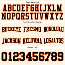 Load image into Gallery viewer, Custom Stitched Cream Black-Orange Football Pullover Sweatshirt Hoodie