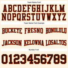 Load image into Gallery viewer, Custom Stitched Cream Brown-Orange Football Pullover Sweatshirt Hoodie