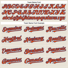 Load image into Gallery viewer, Custom Cream Orange-Royal Authentic Baseball Jersey