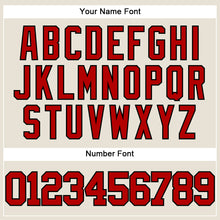 Load image into Gallery viewer, Custom Cream Red-Black Authentic Baseball Jersey