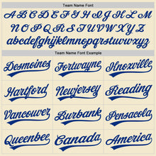 Load image into Gallery viewer, Custom Cream Royal-White Authentic Throwback Baseball Jersey