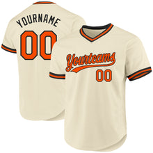 Load image into Gallery viewer, Custom Cream Orange-Black Authentic Throwback Baseball Jersey