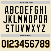 Load image into Gallery viewer, Custom Cream Black-Old Gold Authentic Throwback Baseball Jersey