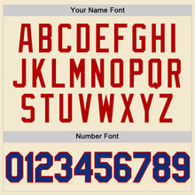 Load image into Gallery viewer, Custom Cream Royal-Red Authentic Throwback Baseball Jersey