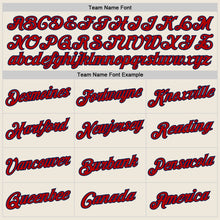 Load image into Gallery viewer, Custom Cream Red-Navy Authentic Throwback Basketball Jersey