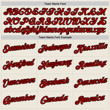 Load image into Gallery viewer, Custom Cream Red-Black Authentic Throwback Basketball Jersey