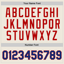 Load image into Gallery viewer, Custom Cream Royal-Red Authentic Throwback Basketball Jersey