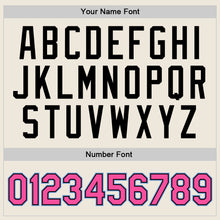 Load image into Gallery viewer, Custom Cream Pink Black-Light Blue Authentic Throwback Basketball Jersey