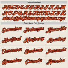 Load image into Gallery viewer, Custom Cream Orange-Black Authentic Throwback Basketball Jersey