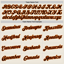 Load image into Gallery viewer, Custom Cream Black Orange-Old Gold Authentic Throwback Basketball Jersey