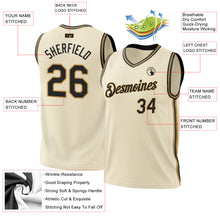 Load image into Gallery viewer, Custom Cream Black-Old Gold Authentic Throwback Basketball Jersey