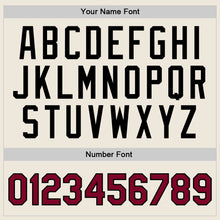 Load image into Gallery viewer, Custom Cream Maroon-Black Authentic Throwback Basketball Jersey