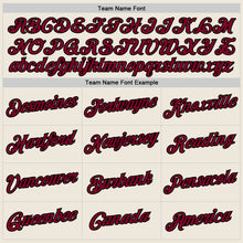 Load image into Gallery viewer, Custom Cream Maroon-Black Authentic Throwback Basketball Jersey