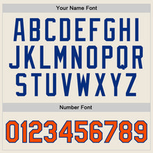 Load image into Gallery viewer, Custom Cream Orange-Royal Authentic Throwback Basketball Jersey