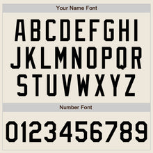 Load image into Gallery viewer, Custom Cream Black Pinstripe Black Authentic Baseball Jersey