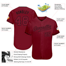 Load image into Gallery viewer, Custom Crimson Crimson-Black Authentic Baseball Jersey