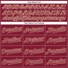 Load image into Gallery viewer, Custom Crimson Crimson-Cream Authentic Baseball Jersey