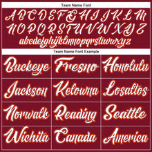 Load image into Gallery viewer, Custom Crimson White-Orange Authentic Baseball Jersey