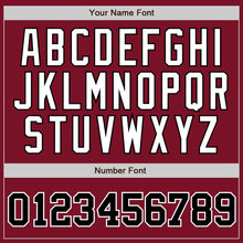 Load image into Gallery viewer, Custom Crimson White Pinstripe Black-White Authentic Baseball Jersey