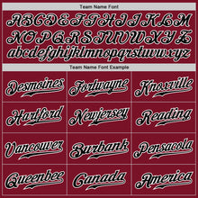 Load image into Gallery viewer, Custom Crimson White Pinstripe Black-White Authentic Baseball Jersey