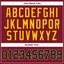 Load image into Gallery viewer, Custom Crimson Navy-Gold Authentic Sleeveless Baseball Jersey