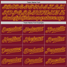 Load image into Gallery viewer, Custom Crimson Crimson-Gold Authentic Baseball Jersey