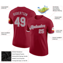 Load image into Gallery viewer, Custom Crimson Gray-White Performance T-Shirt