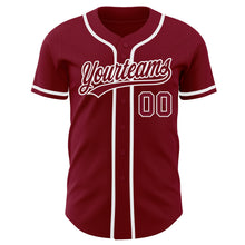 Load image into Gallery viewer, Custom Crimson Crimson-White Authentic Baseball Jersey