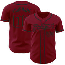 Load image into Gallery viewer, Custom Crimson Crimson-Black Authentic Baseball Jersey