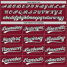 Load image into Gallery viewer, Custom Crimson White-Black Authentic Baseball Jersey