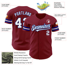 Load image into Gallery viewer, Custom Crimson White-Royal Authentic Baseball Jersey