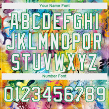 Load image into Gallery viewer, Custom Women's Graffiti Pattern White-Kelly Green Scratch 3D V-Neck Cropped Baseball Jersey