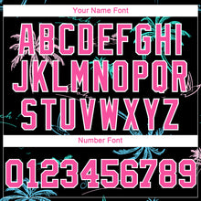 Load image into Gallery viewer, Custom Women's Black Pink-White Hawaii Palm Trees 3D V-Neck Cropped Baseball Jersey