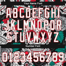 Load image into Gallery viewer, Custom Women's Graffiti Pattern White-Red Skull Fashion 3D V-Neck Cropped Baseball Jersey