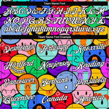 Load image into Gallery viewer, Custom Women's Colorful White-Black Emoji 3D V-Neck Cropped Baseball Jersey