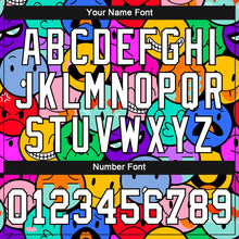 Load image into Gallery viewer, Custom Women's Colorful White-Black Emoji 3D V-Neck Cropped Baseball Jersey