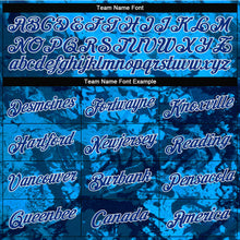 Load image into Gallery viewer, Custom Women's Graffiti Pattern Royal-White Abstract Ink Handmade Art 3D V-Neck Cropped Baseball Jersey