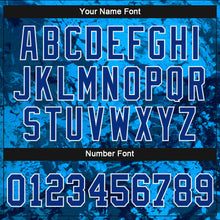 Load image into Gallery viewer, Custom Women's Graffiti Pattern Royal-White Abstract Ink Handmade Art 3D V-Neck Cropped Baseball Jersey