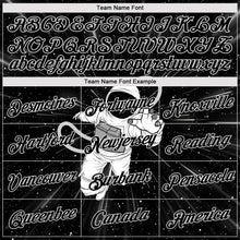 Load image into Gallery viewer, Custom Women's Black Black-White Astronaut 3D V-Neck Cropped Baseball Jersey